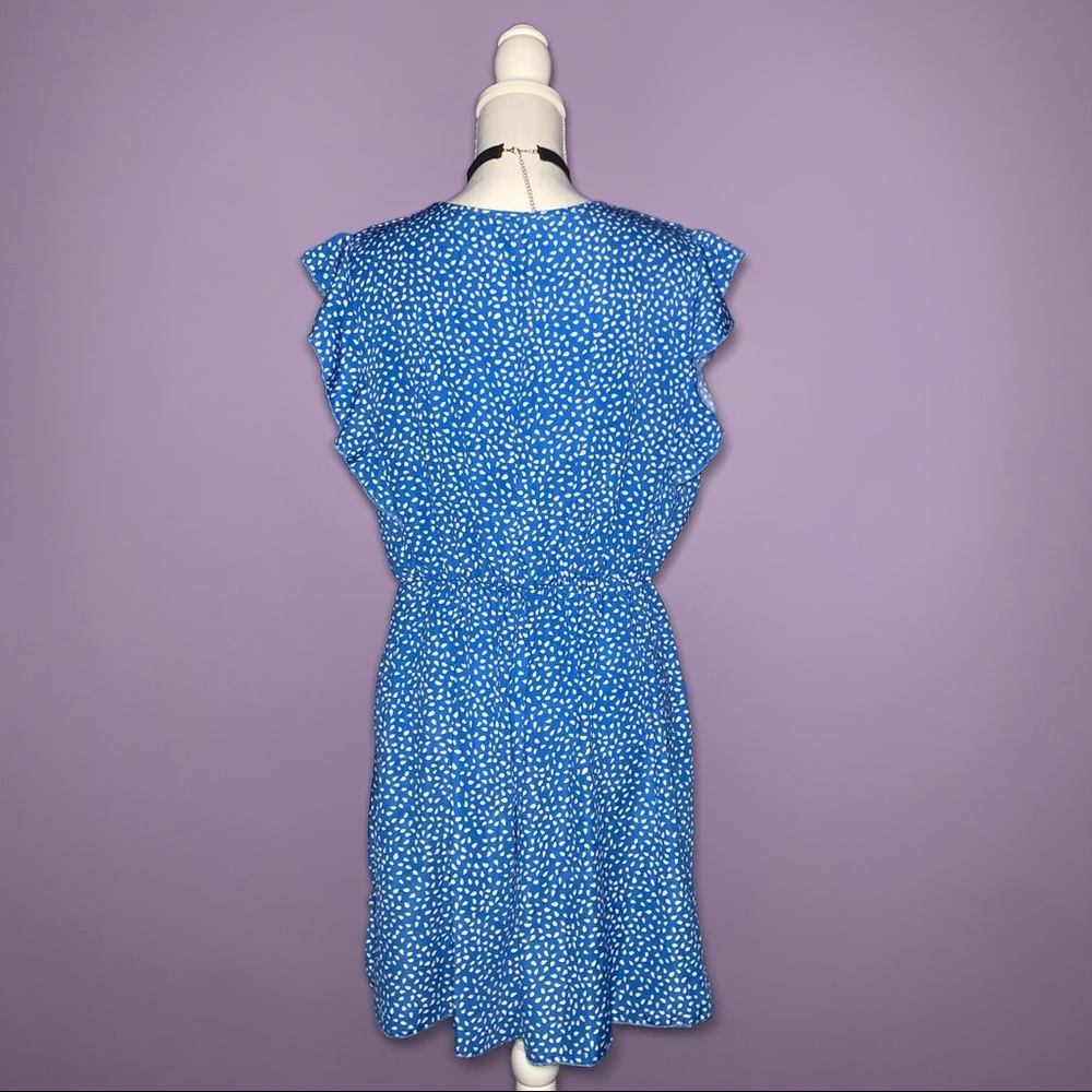 SOLD  Blue and White Polka Dot Dress - Picture 9 of 13